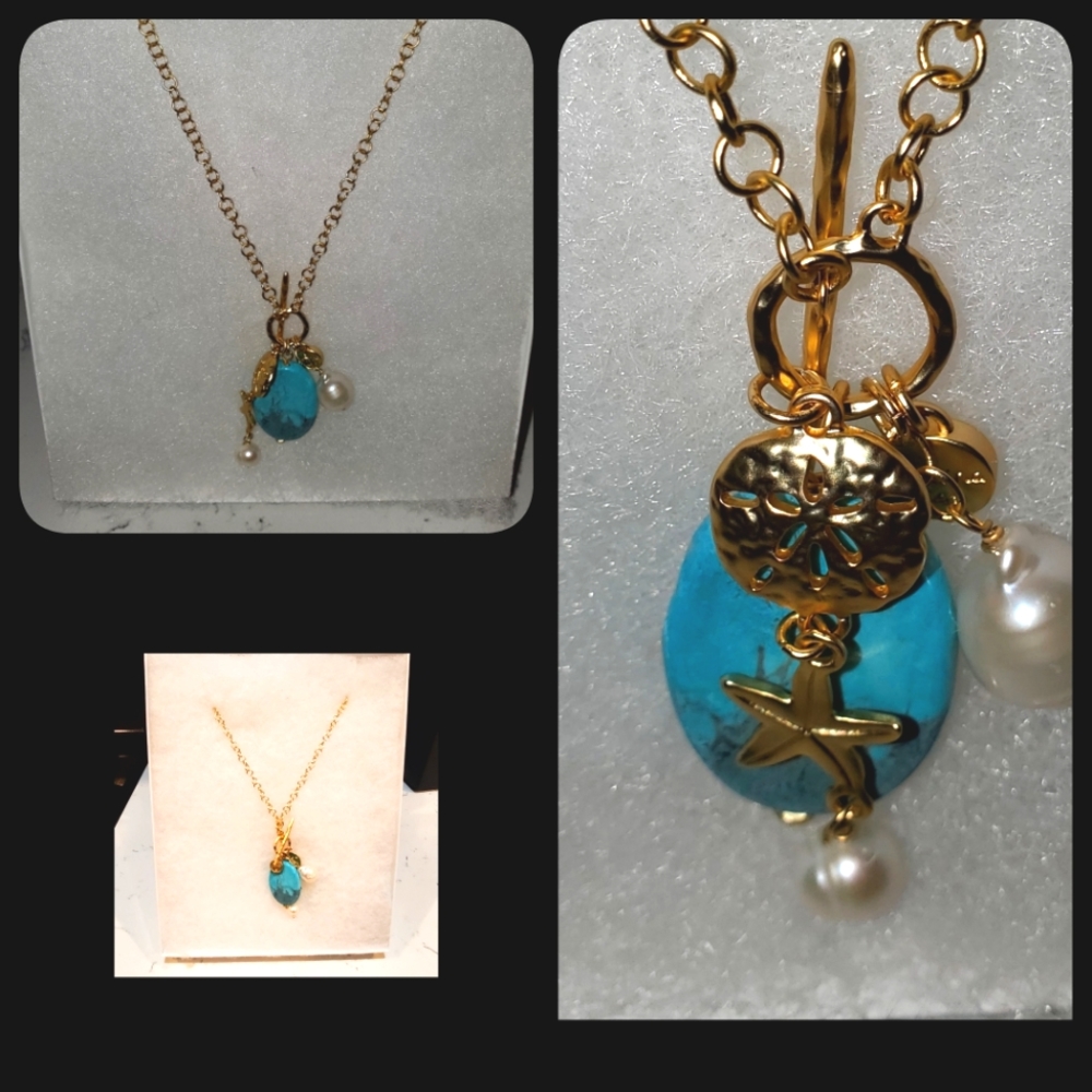 Beautiful Turquise Seashore Themed Necklace
